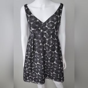 MILLY Floral Dress • Cotton Silk • A-line Mini Skirt